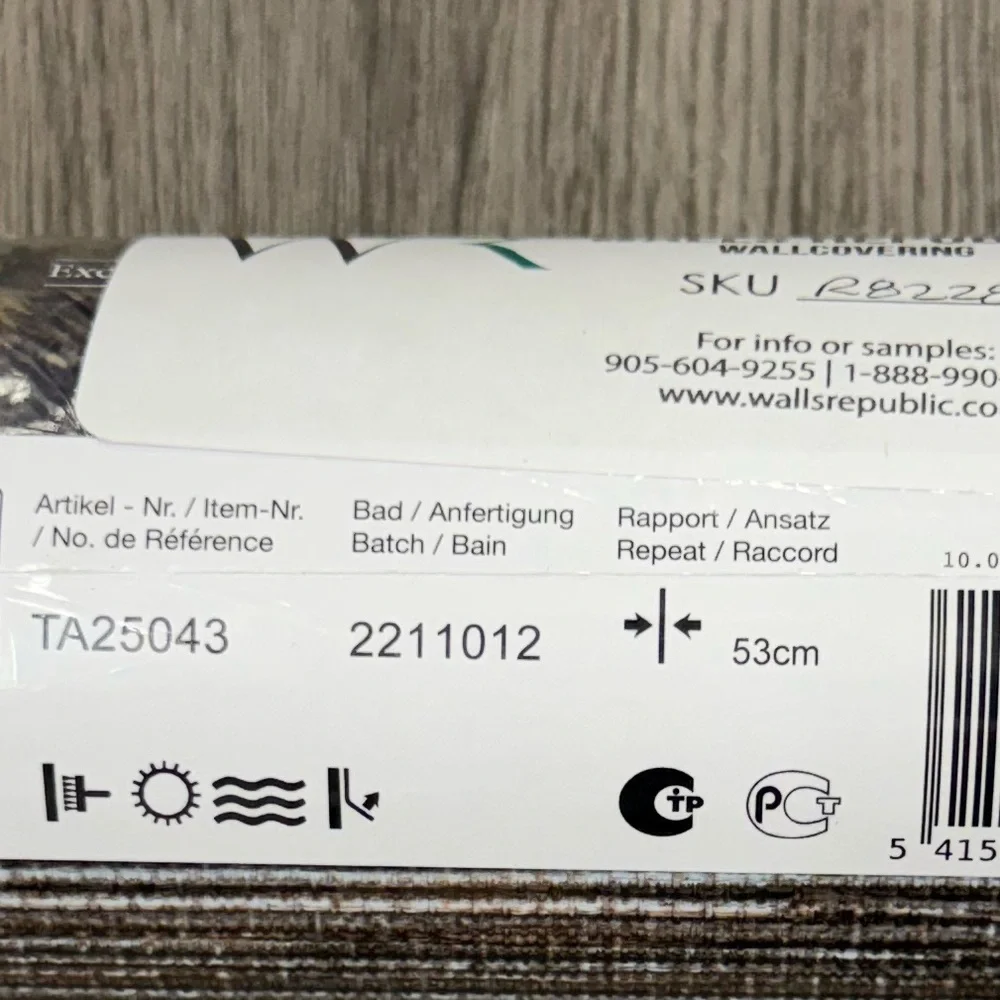 New! Brown Textured Faux Grasscloth Effect Wallpaper Walls Republic SKU R8228